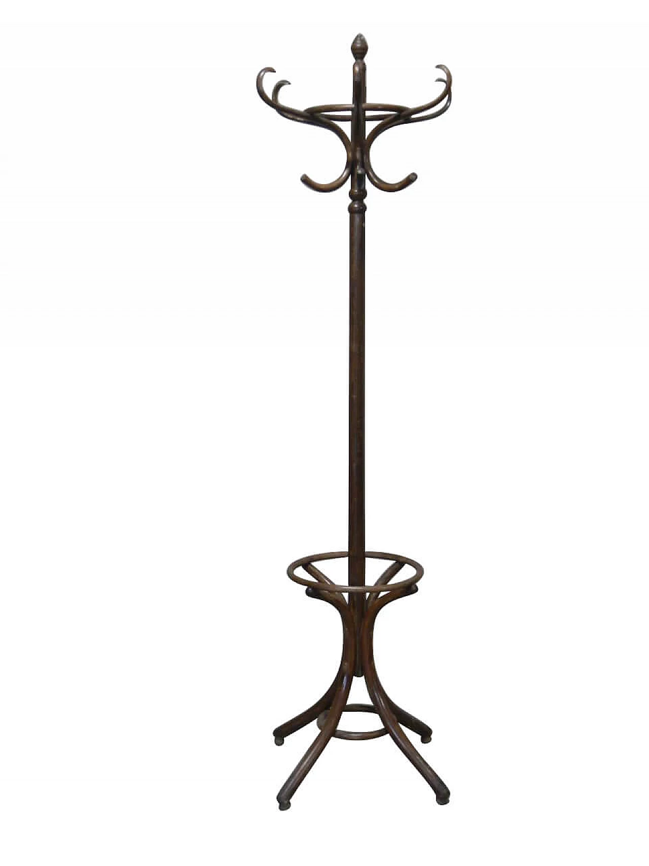 Appendiabiti in faggio curvato, stile Thonet, anni '80 1064040