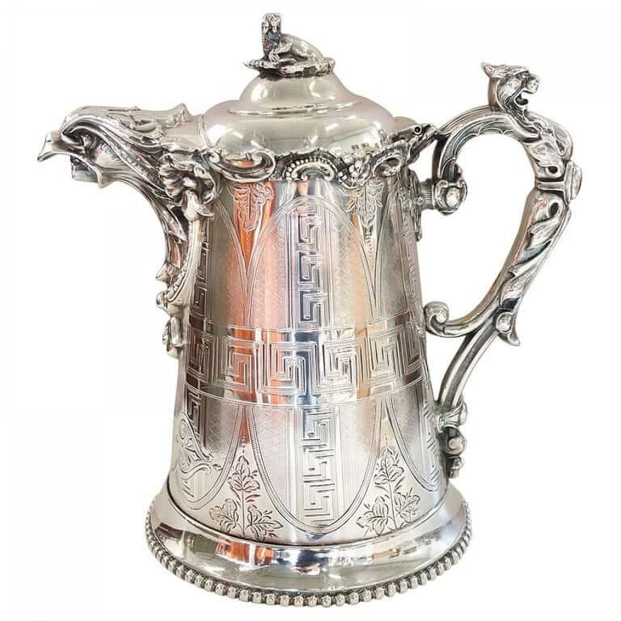 Large antique silver plated pitcher brand Ernest Kaufman, 1868 1064073