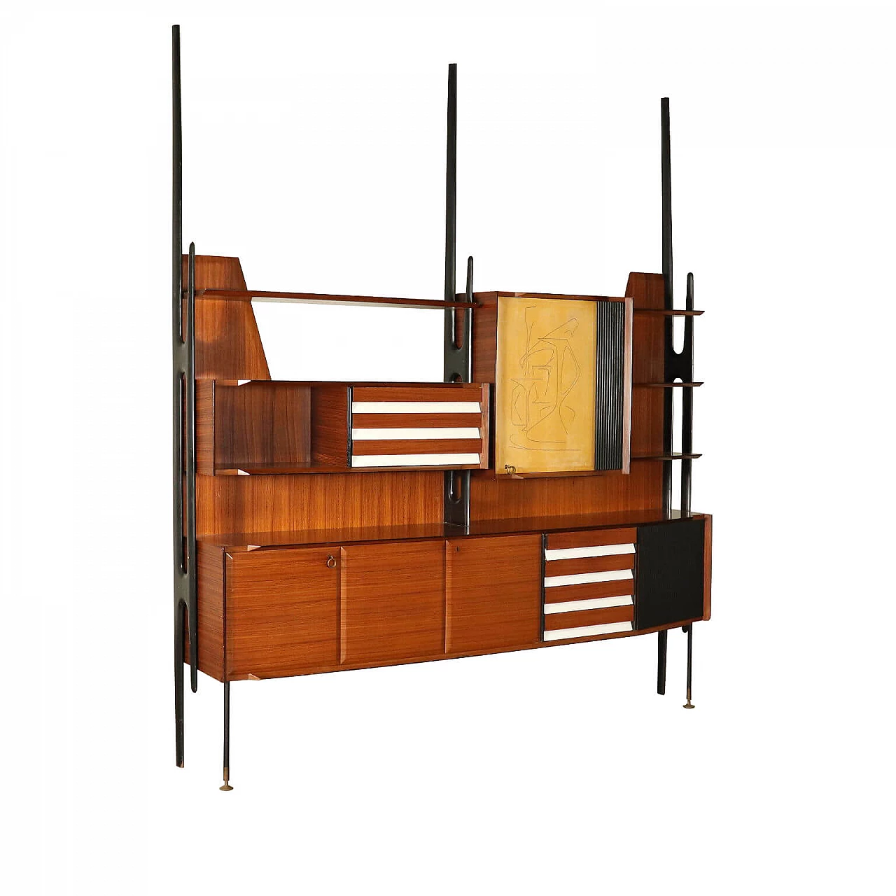 Living room furniture in rosewood and other woods, '60s 1064187