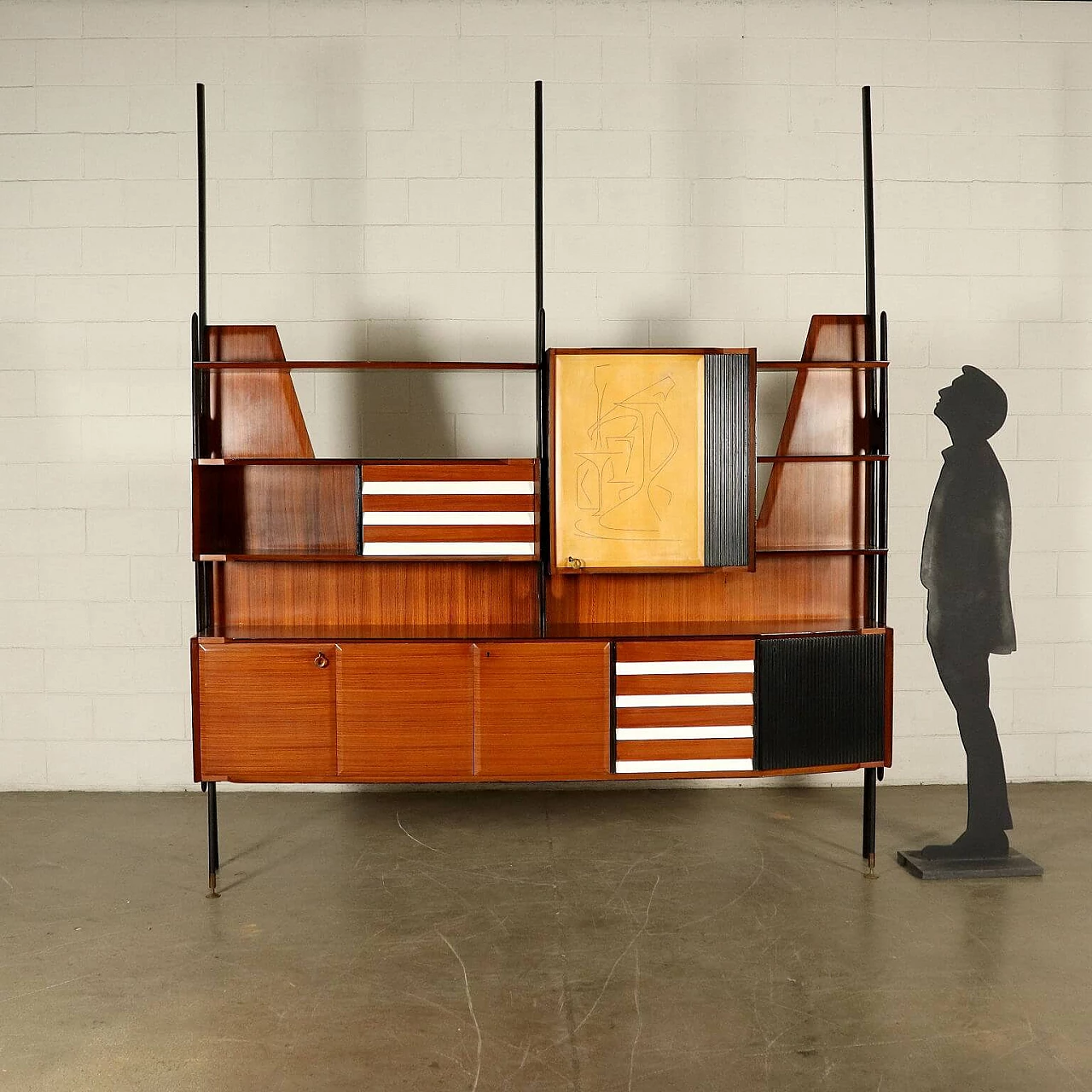 Living room furniture in rosewood and other woods, '60s 1064188