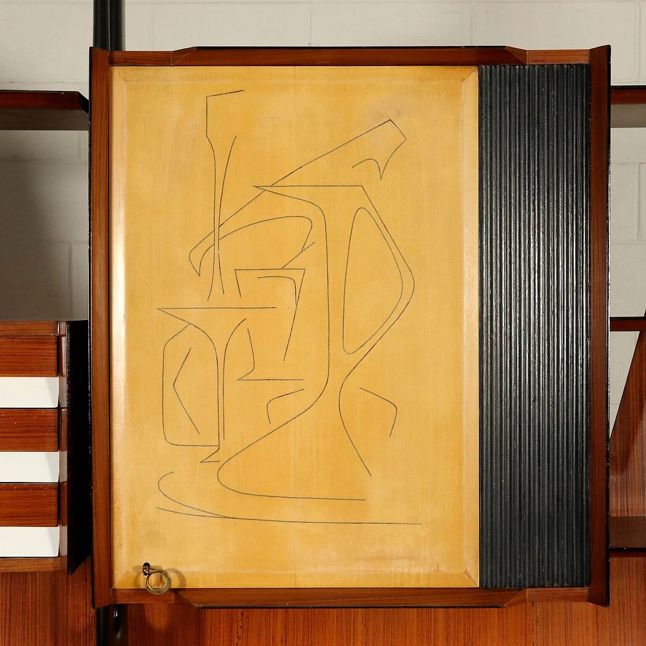 Living room furniture in rosewood and other woods, '60s 1064189