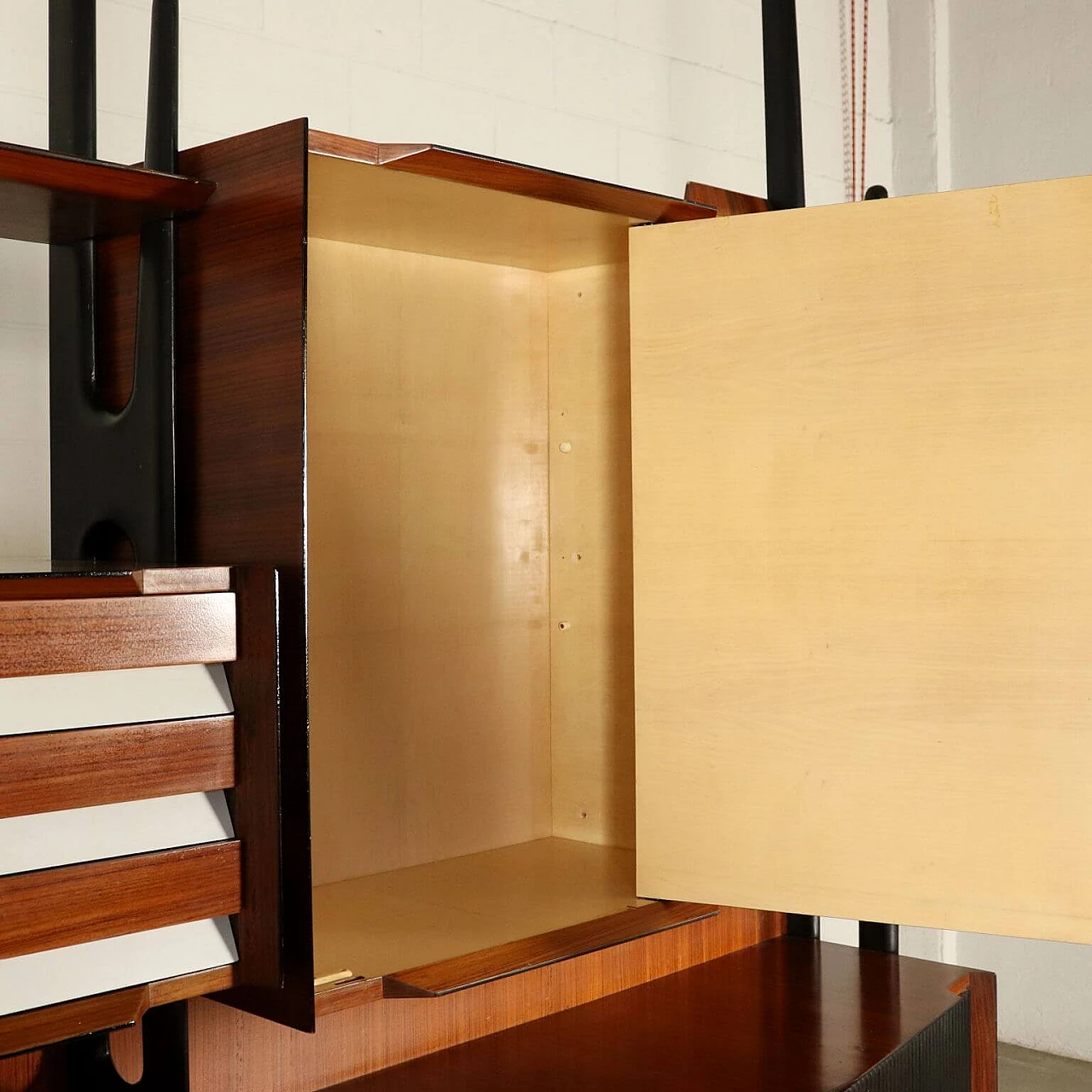 Living room furniture in rosewood and other woods, '60s 1064196