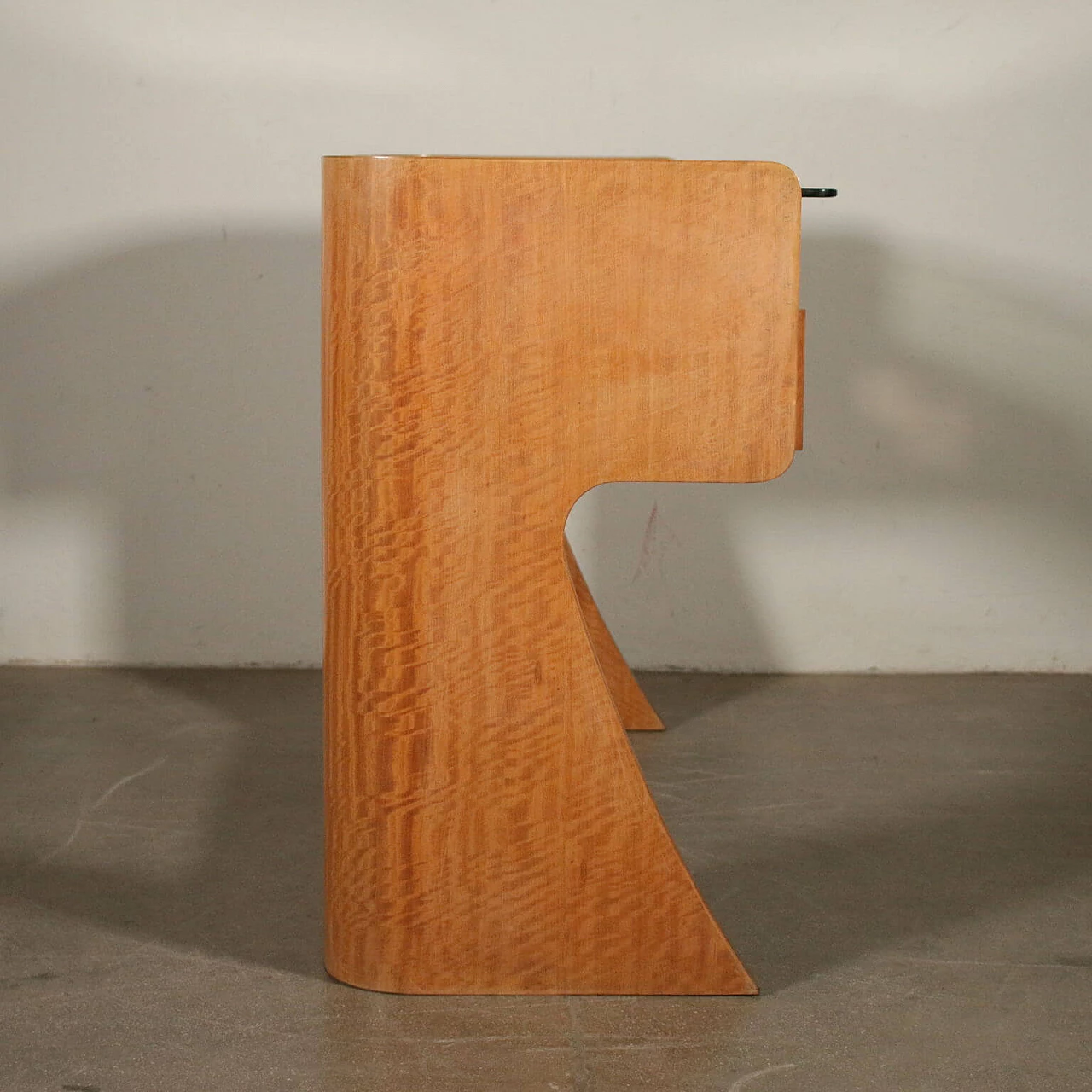 Mahogany dressing table with smoked glass top, Italy, 50s 1064214