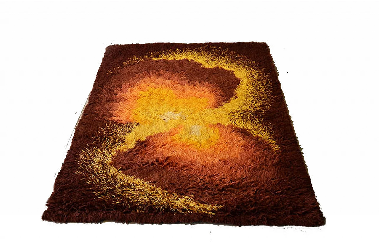 Grande tappeto a pelo lungo prod. S.i.s.a.l, anni '70 1064237