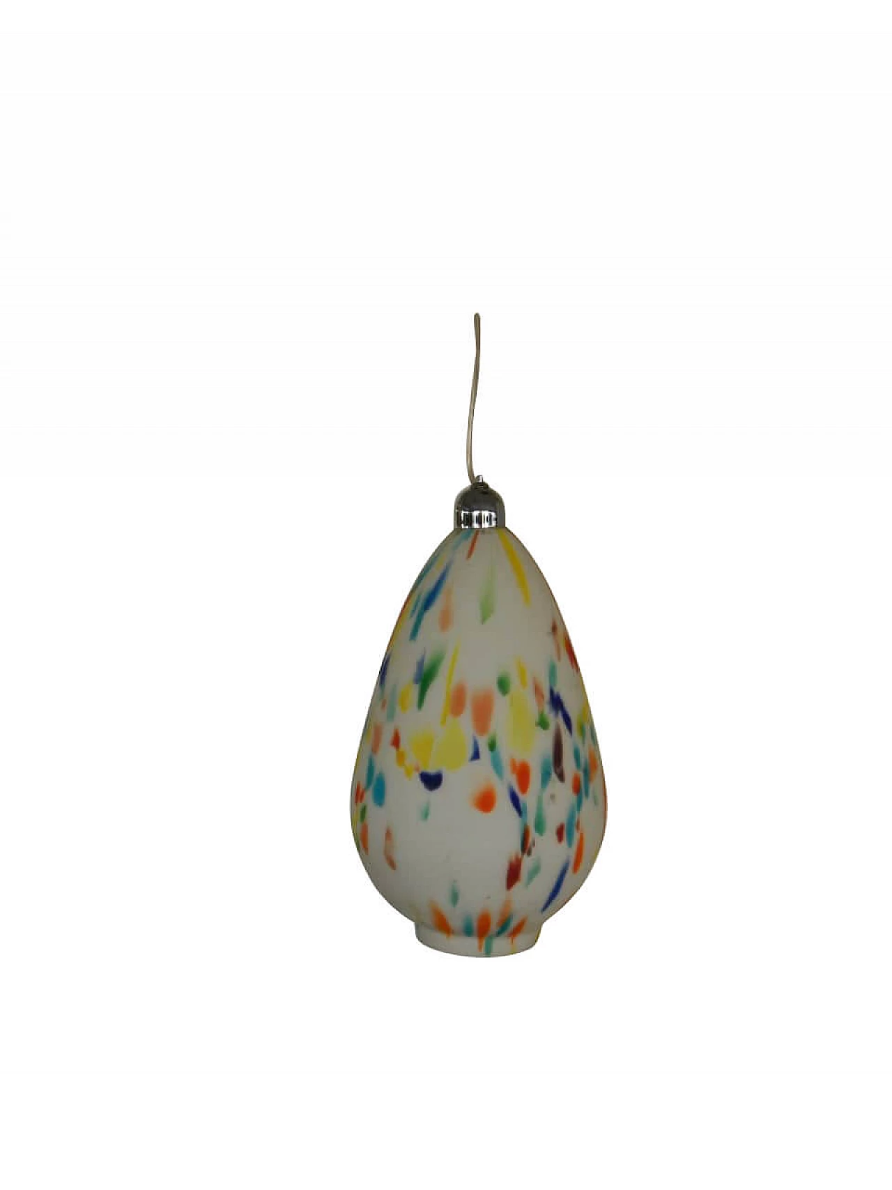 Colored opaline glass Murano chandelier, Italy, 70s 1064339