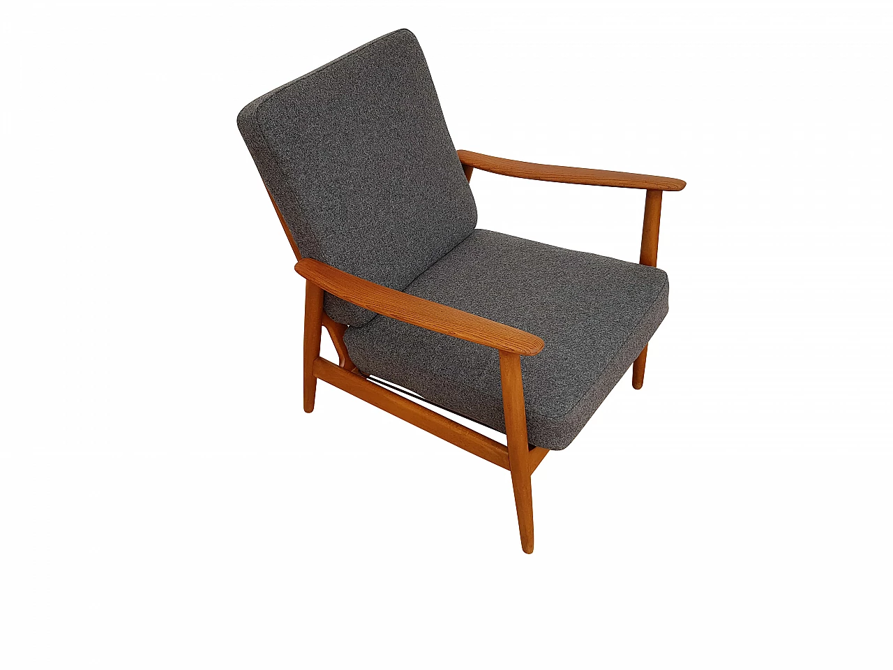 Danish armchair, 60s, loose cushions, ash wood 1064657