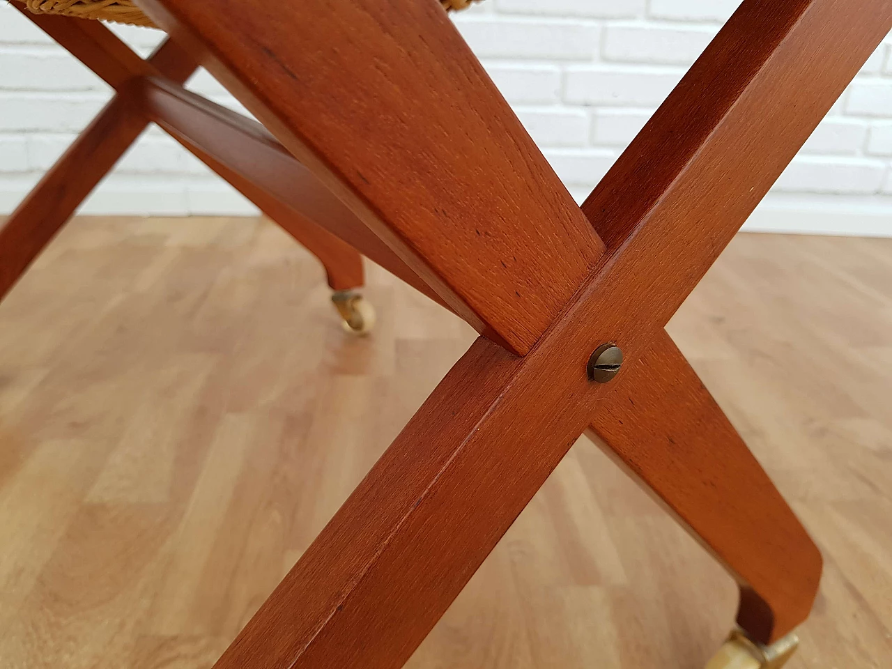 Vintage Danish sewing table, teak wood, 60s 1064745