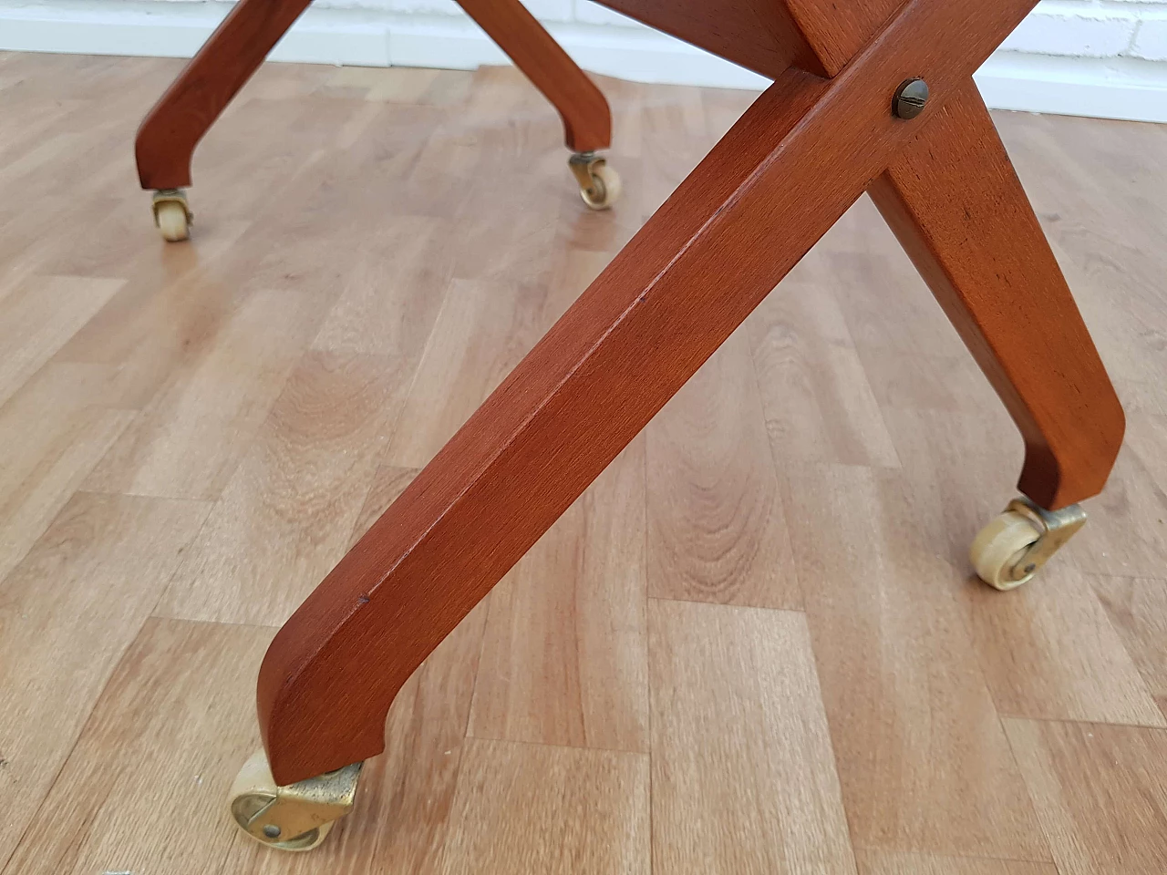 Vintage Danish sewing table, teak wood, 60s 1064746