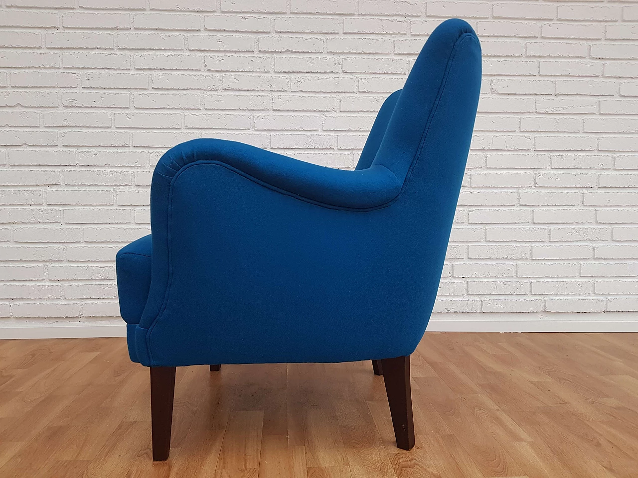 Danish armchair, 70's, wool, stained beech 1064779