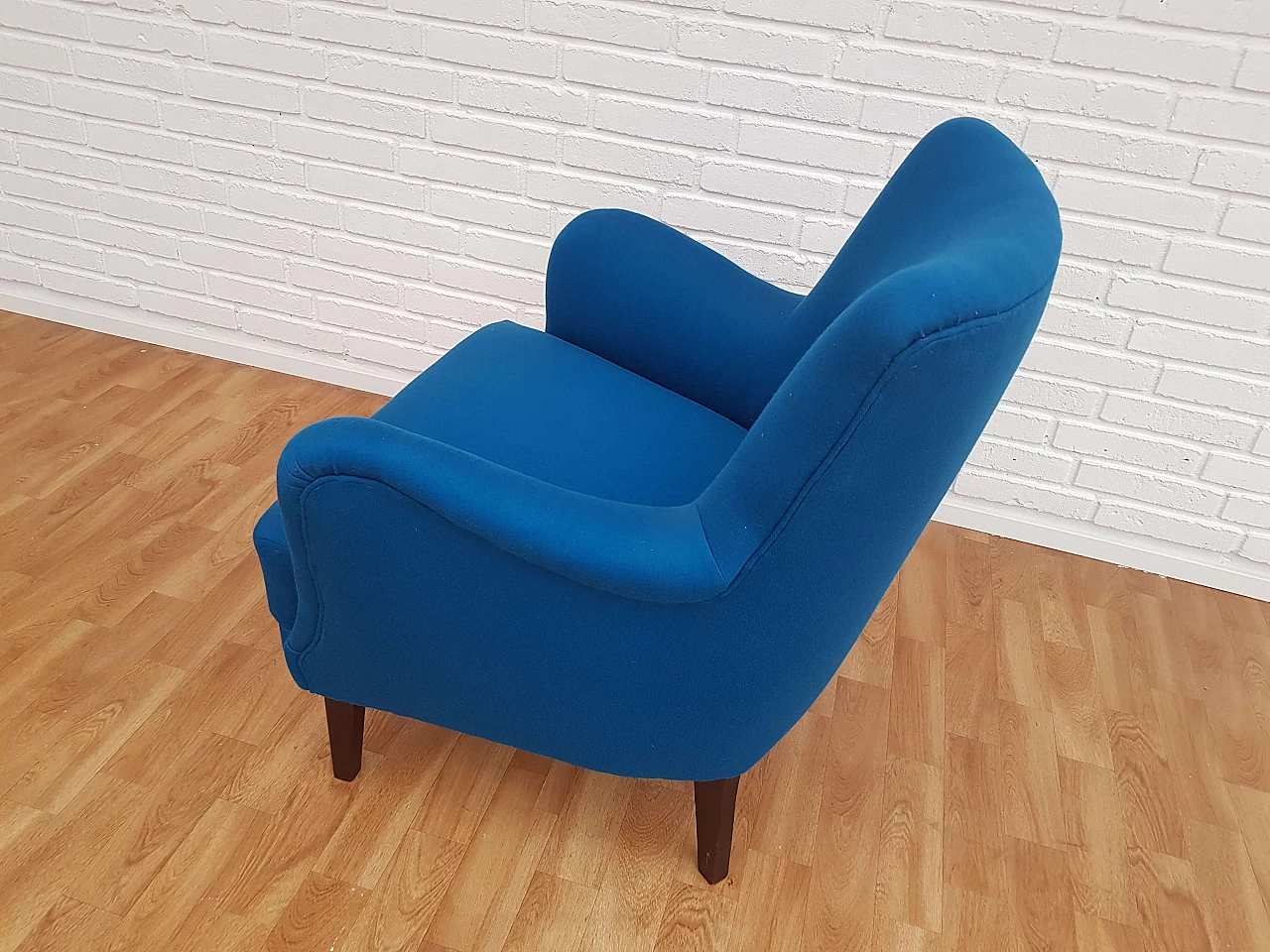 Danish armchair, 70's, wool, stained beech 1064780