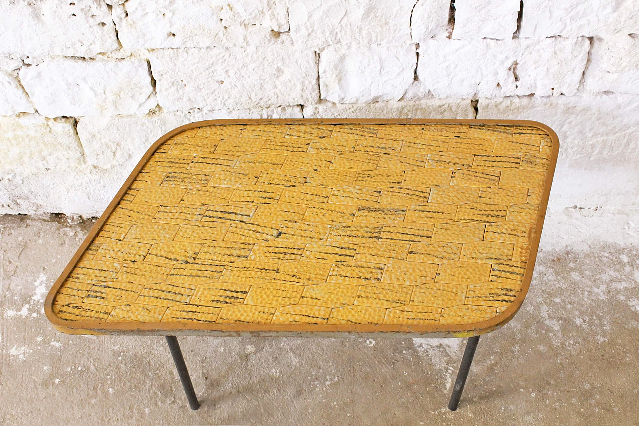 Iron coffee table with ceramic top, 1950s 1064923