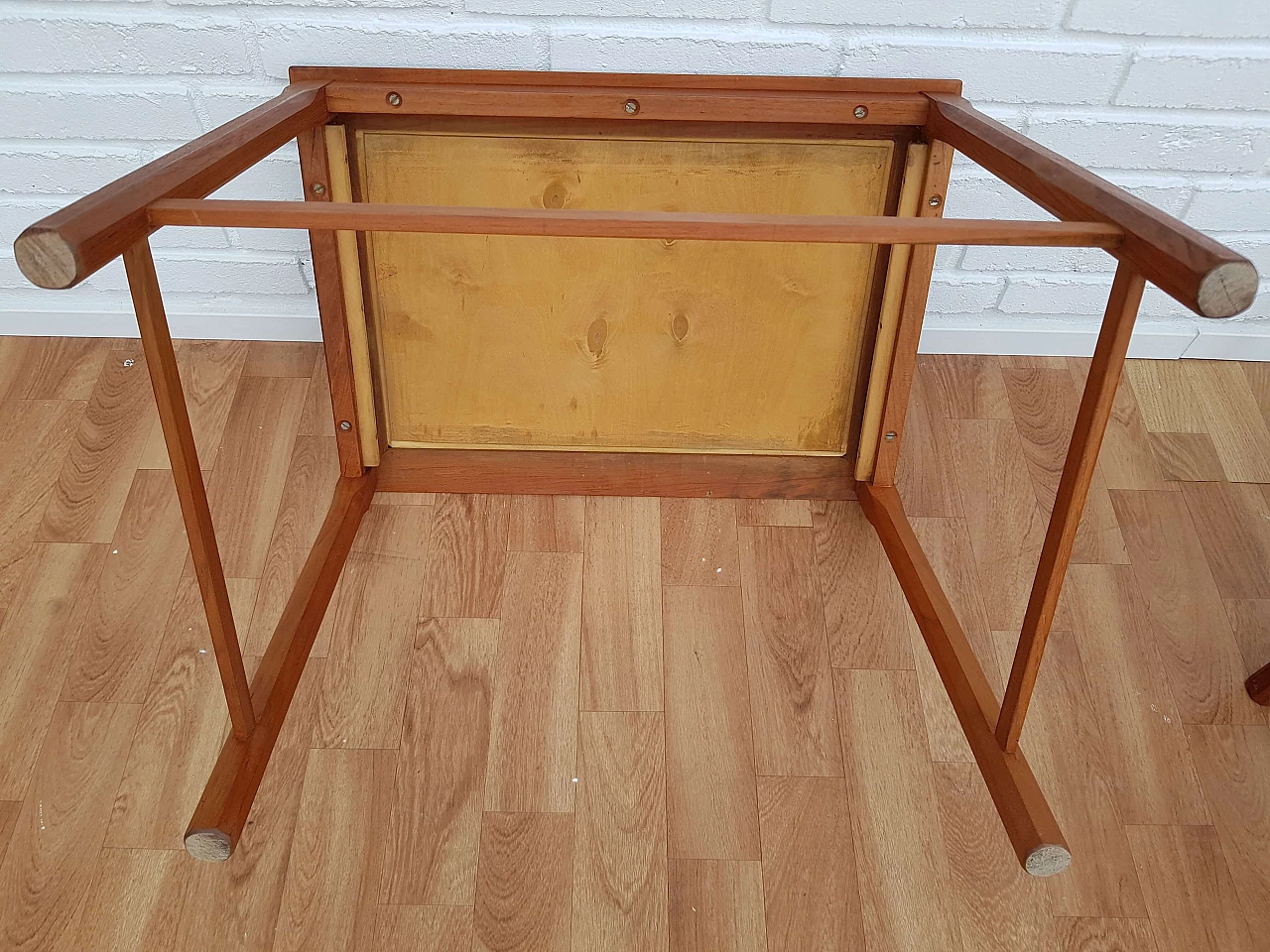 Nesting table, 60s, danish design, hand-painted ceramic tiles, teak wood 1064961