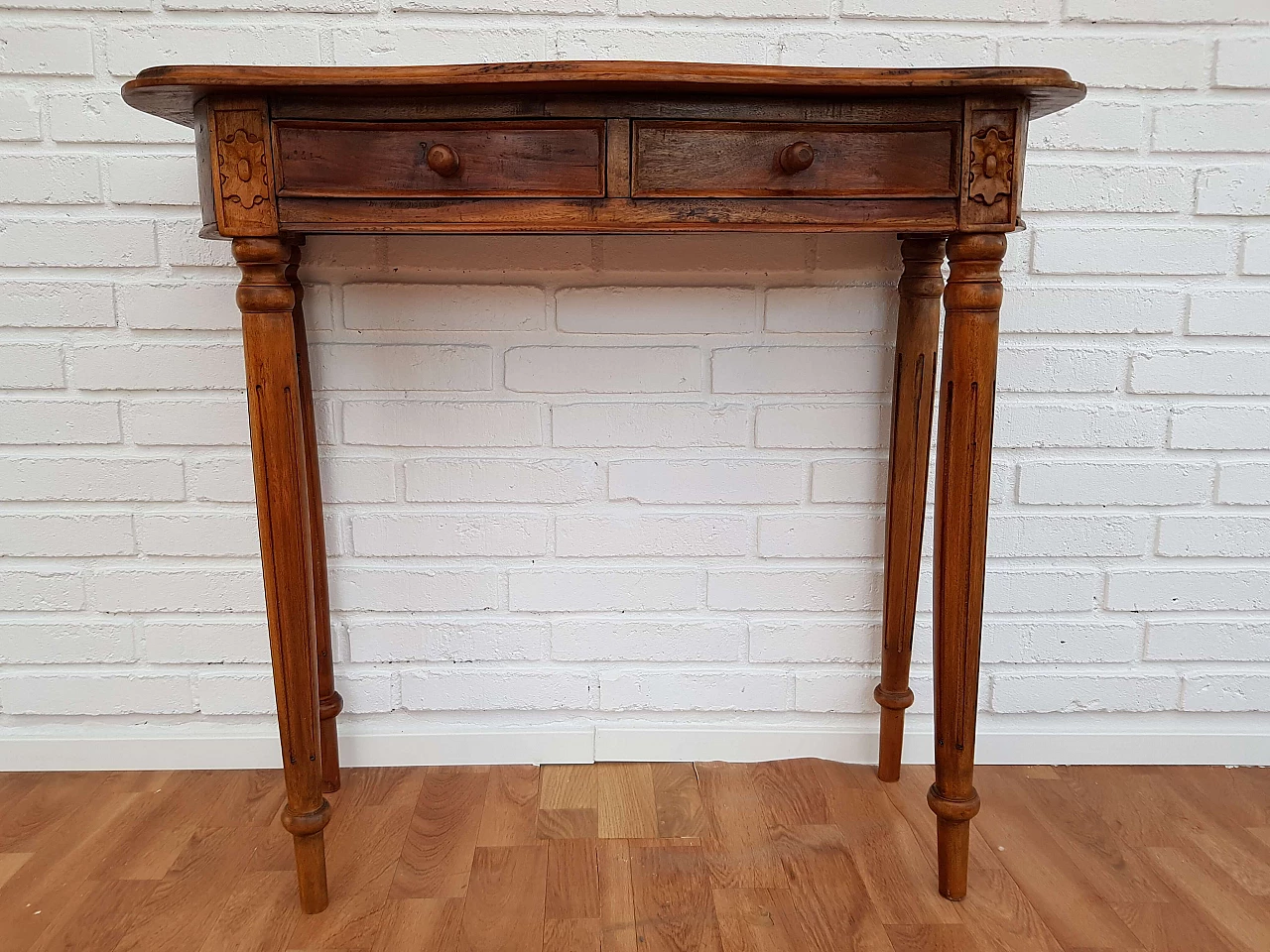 Side table, danish design, 50s, teak wood, drawers 1064964