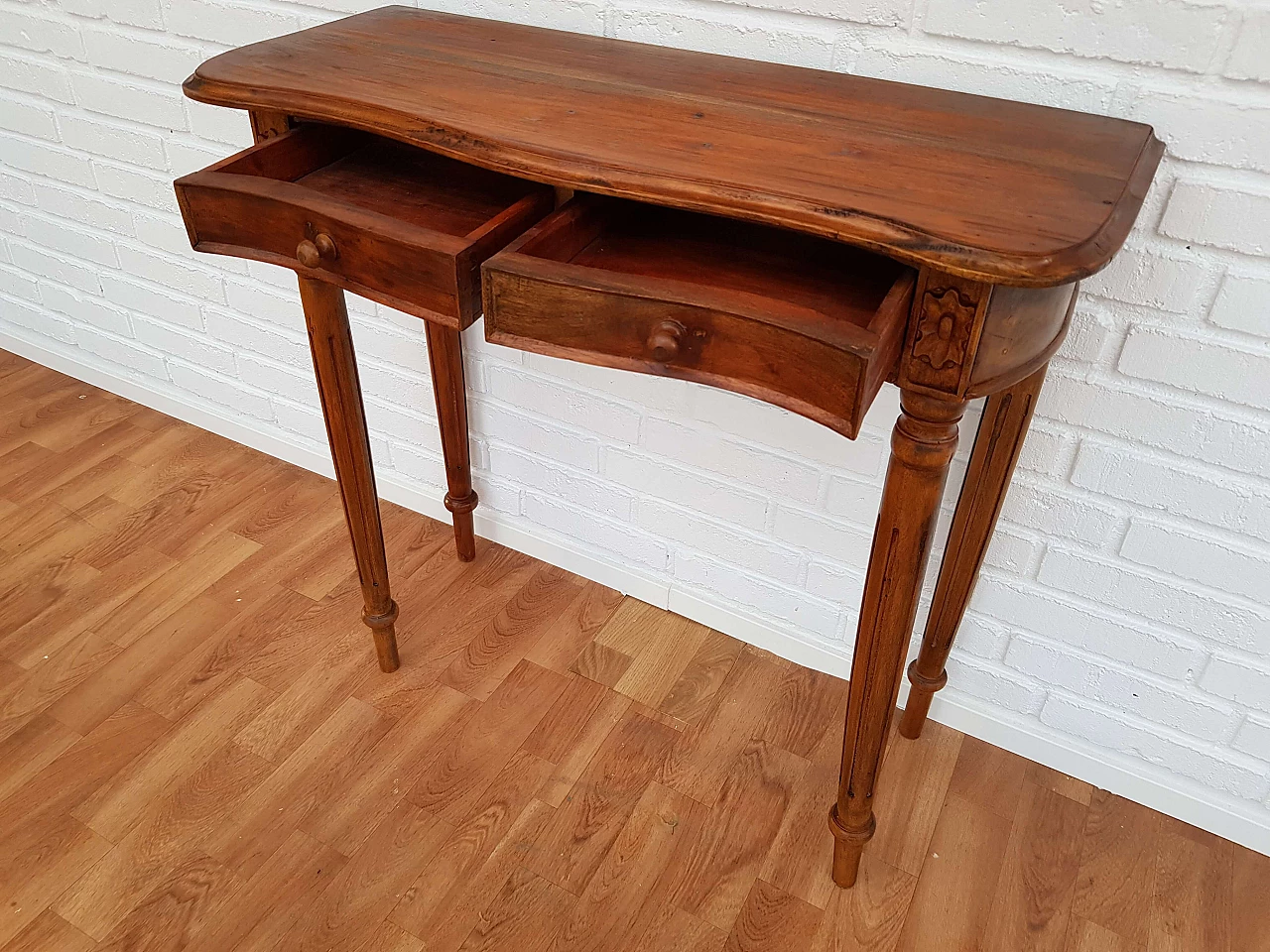 Side table, danish design, 50s, teak wood, drawers 1064971