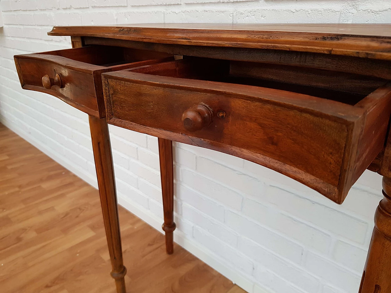 Side table, danish design, 50s, teak wood, drawers 1064972