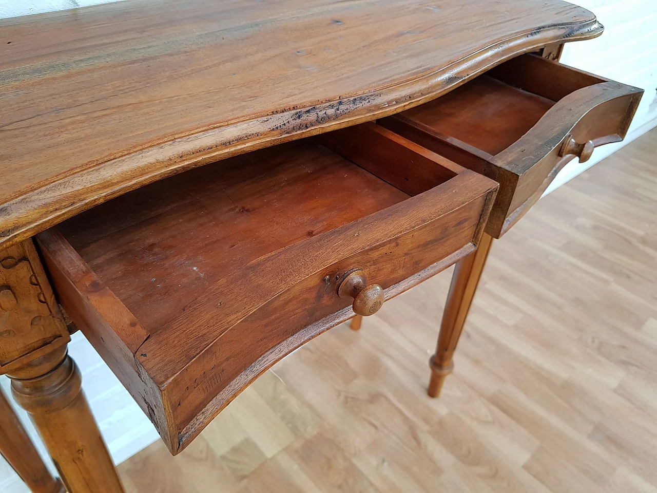 Side table, danish design, 50s, teak wood, drawers 1064974
