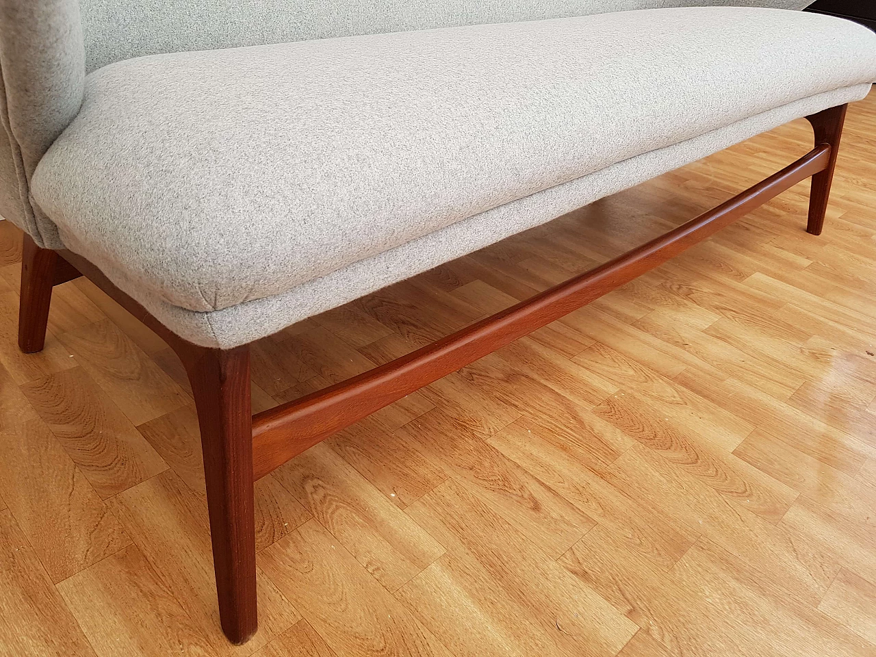 Danish designed sofa set, 60s, teak wood, wool 1065002
