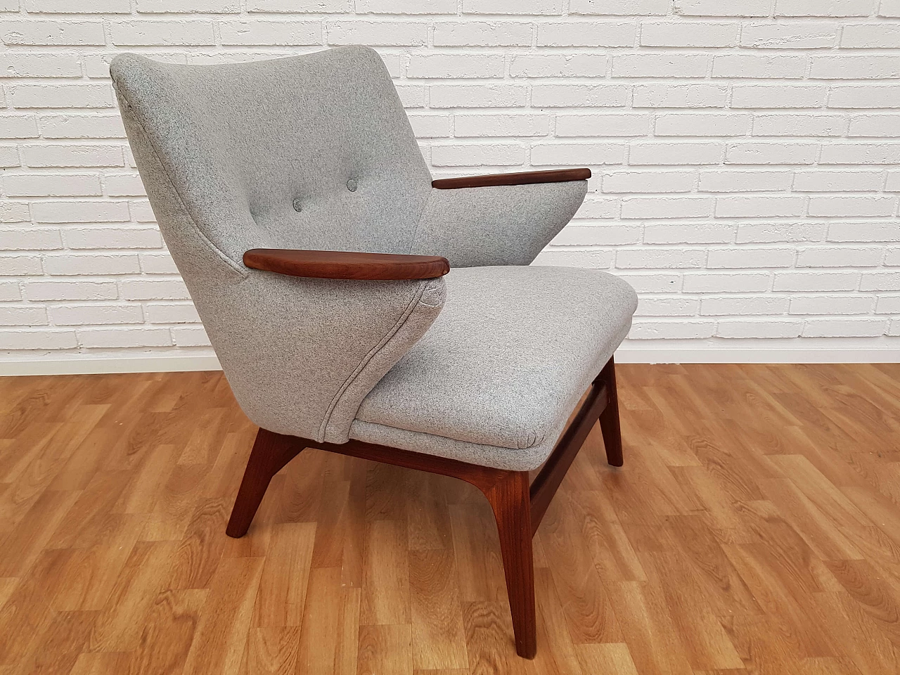 Danish designed sofa set, 60s, teak wood, wool 1065006