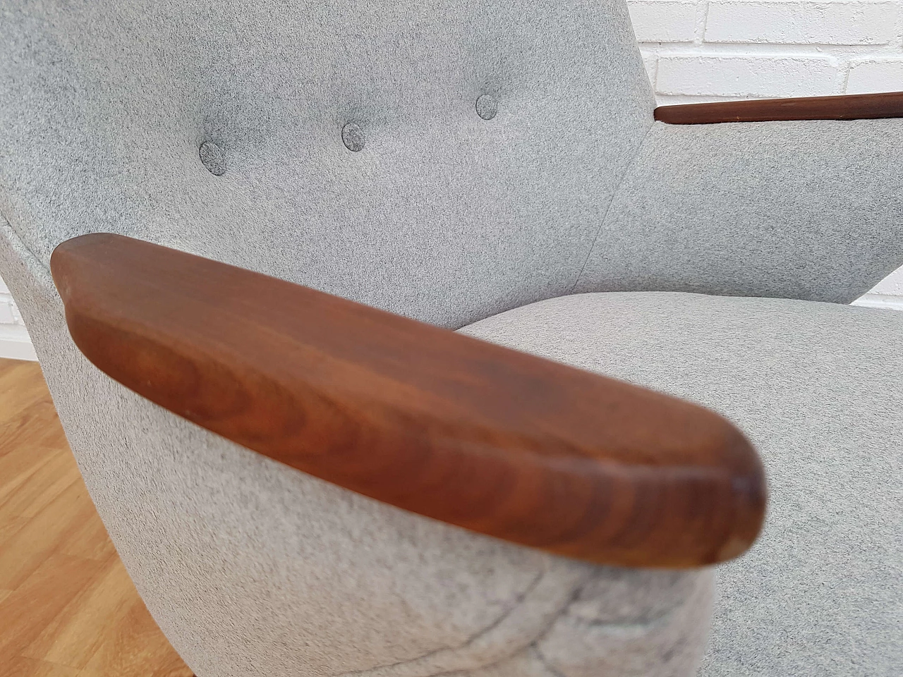 Danish designed sofa set, 60s, teak wood, wool 1065007