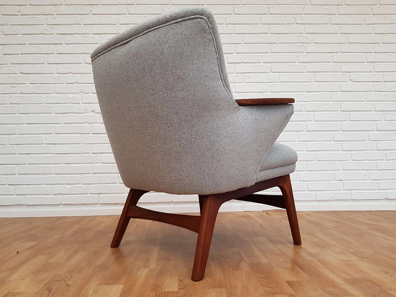 Danish designed sofa set, 60s, teak wood, wool 1065008