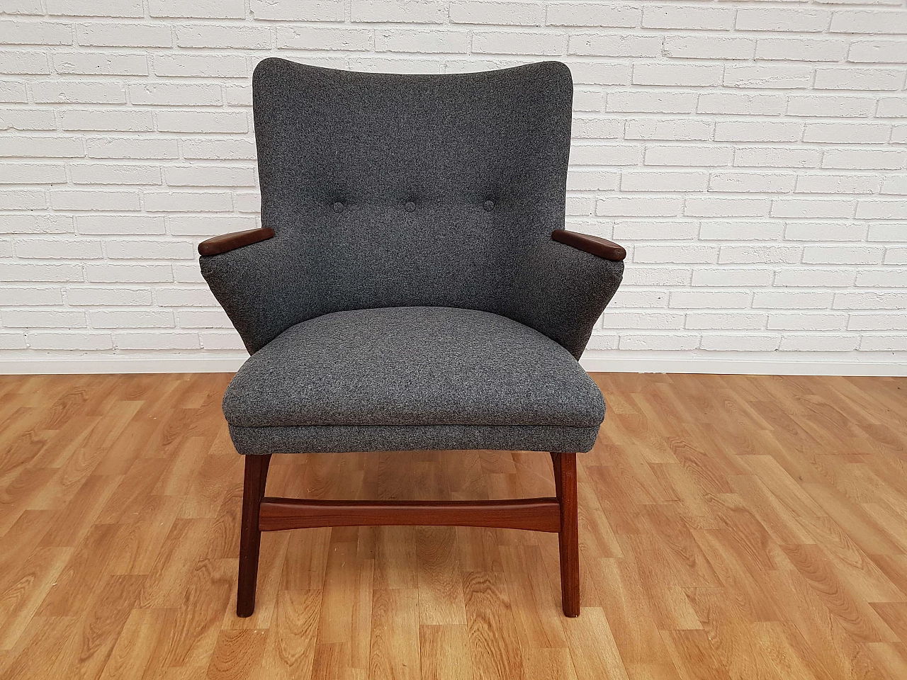 Danish designed sofa set, 60s, teak wood, wool 1065013