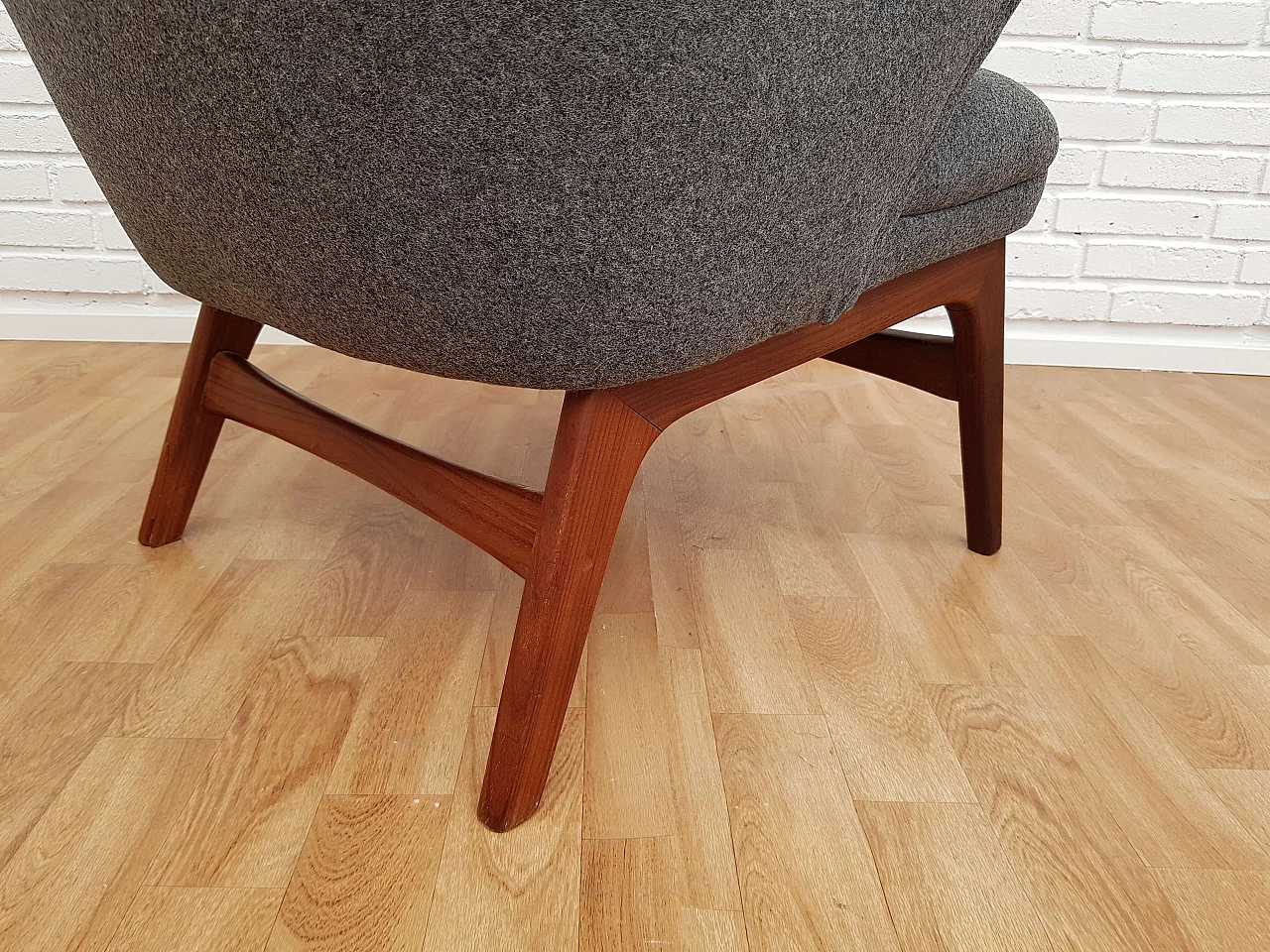 Danish designed sofa set, 60s, teak wood, wool 1065018