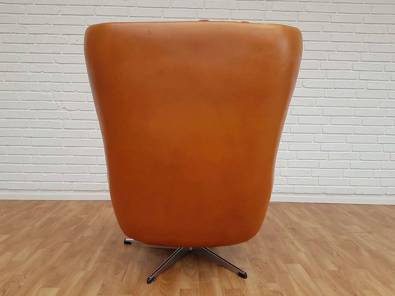 Danish lounge chair, Henry Walter Klein for Bramin, 70s, renewed leather 1065060