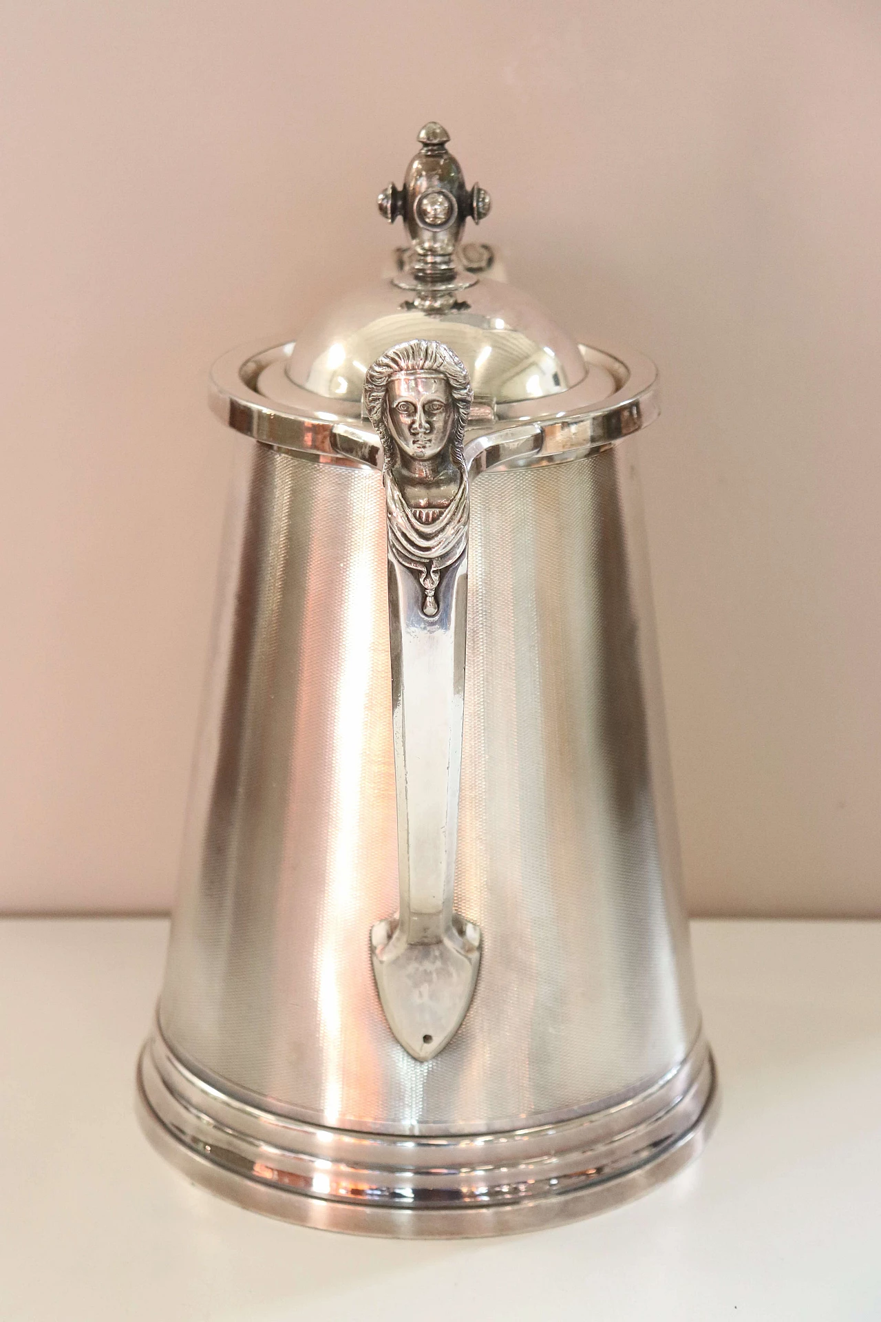 Antique silver plated pitcher Stimpson brand, Sec XIX 1868 1065307