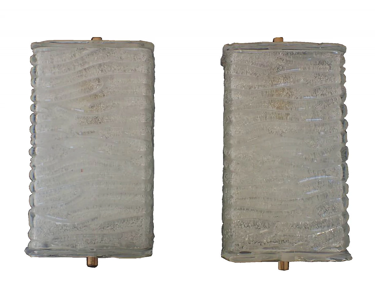 Coppia di applique in vetro di Murano, anni '50 1065315