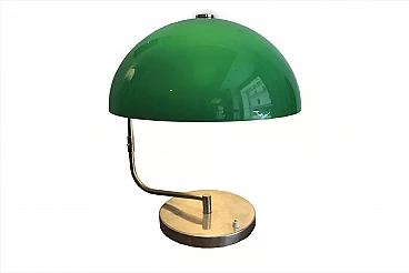 Lampada da scrivania con grande cappello verde