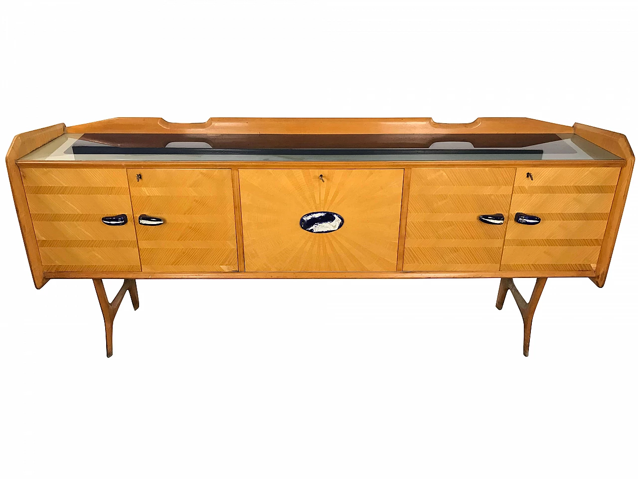 Sideboard by Vittorio Dassi with Ginori handles, Italy, 50s 1065612