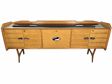 Sideboard by Vittorio Dassi with Ginori handles, Italy, 50s