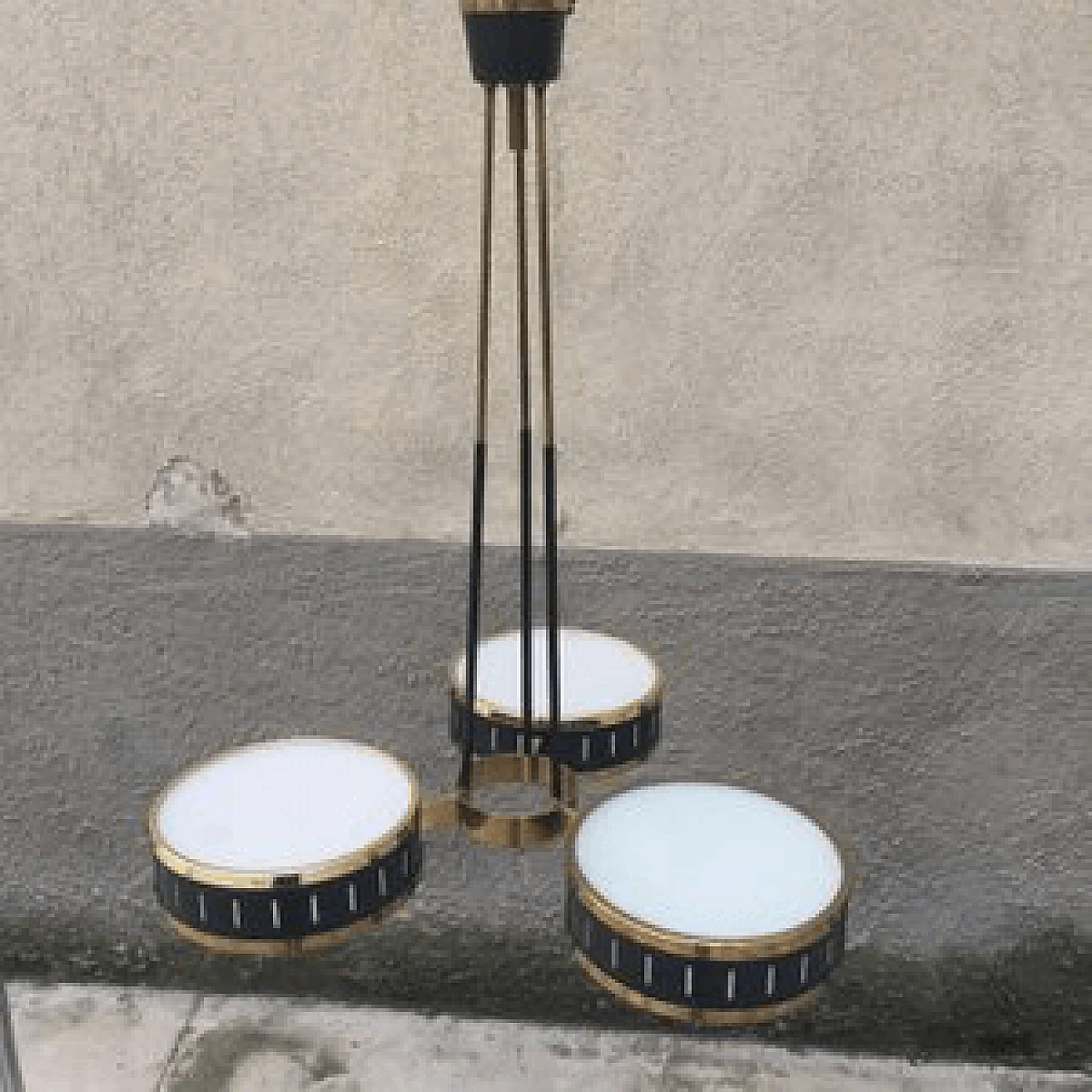 3 lights chandelier, Italy, Stilnovo, 1950s 1065946