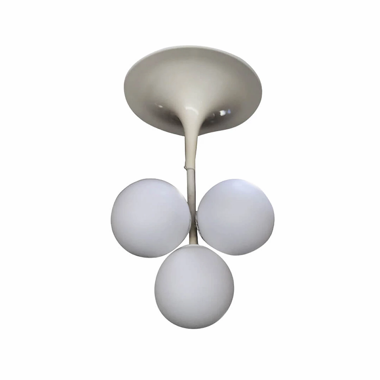 Space Age style white hanging lamp, 60s 1065998