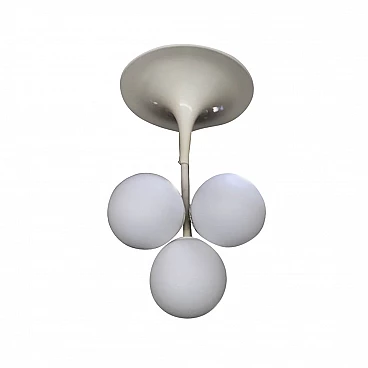 Space Age style white hanging lamp, 60s
