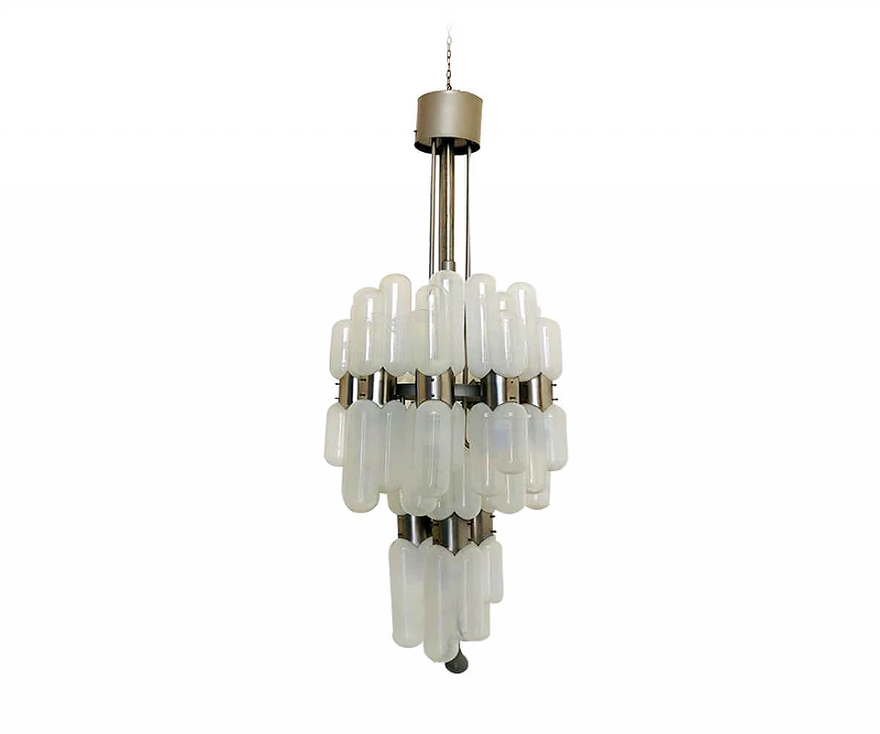 Tornado ceiling lamp by Carlo Nason for Mazzega with 24 Murano glass lights, Italy, 60s 1066005