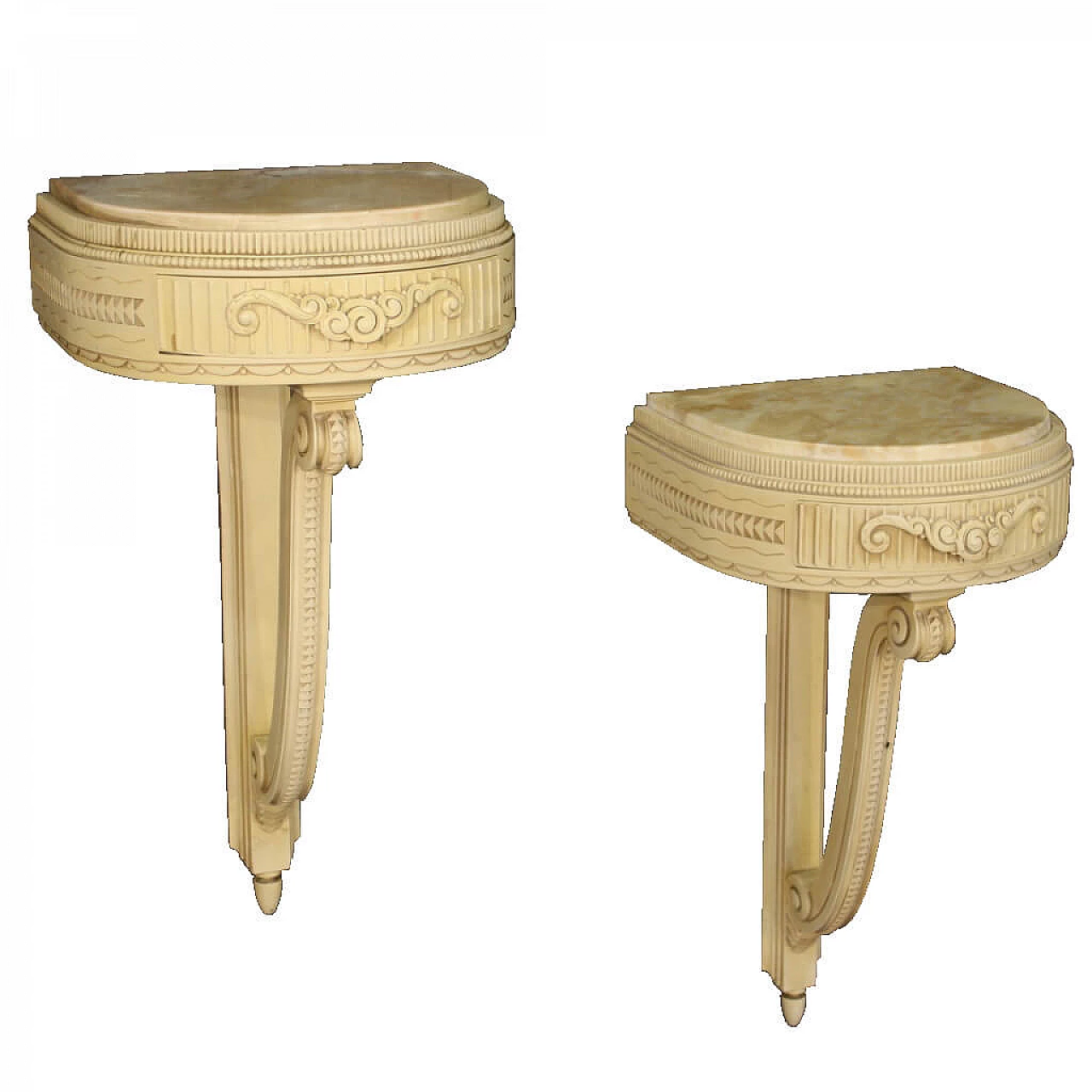 Pair of Italian bedside tables in lacquered wood 1066067