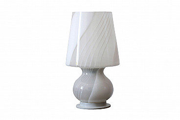 Lampada da tavolo in ceramica e vetro bicolore, anni '60 by BAE Ceramic