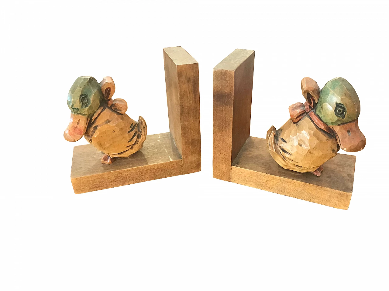 Pair of wooden book holders with ducks, Italy, 60s 1066103