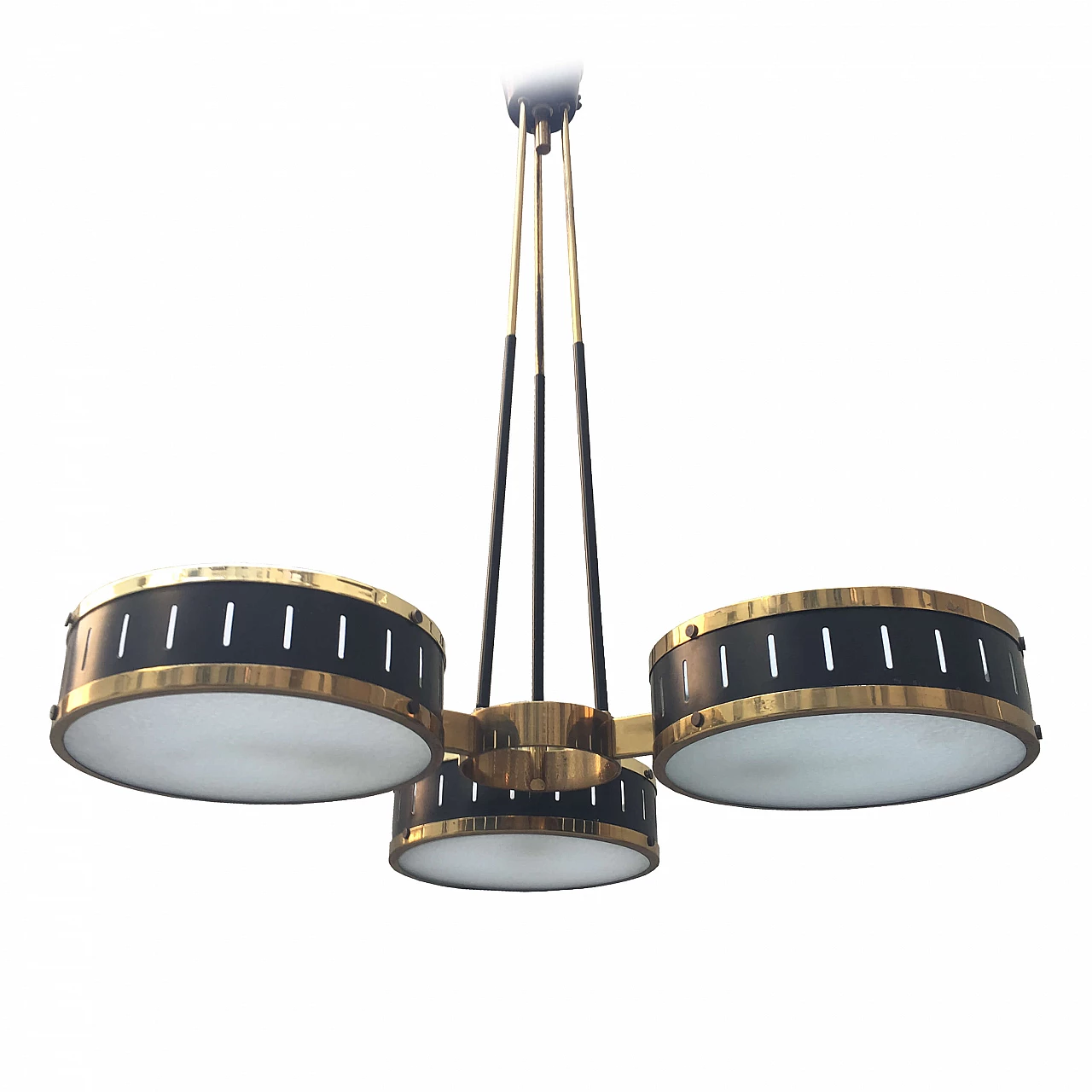 3 lights chandelier, Italy, Stilnovo, 1950s 1066158