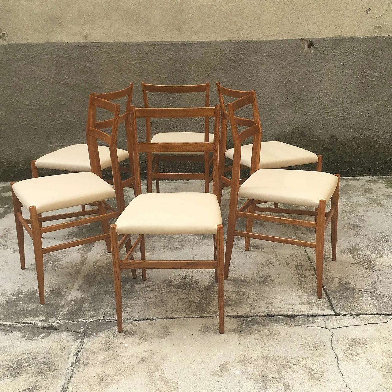 Six chairs Leggera, Gio Ponti per Cassina, 1950s 1066277