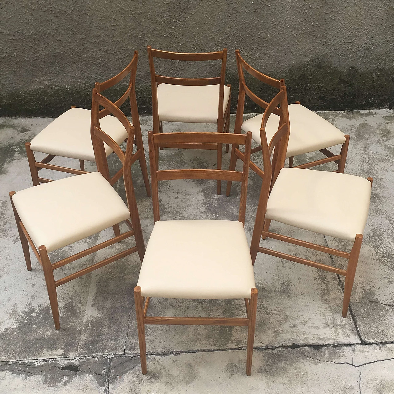 Six chairs Leggera, Gio Ponti per Cassina, 1950s 1066278