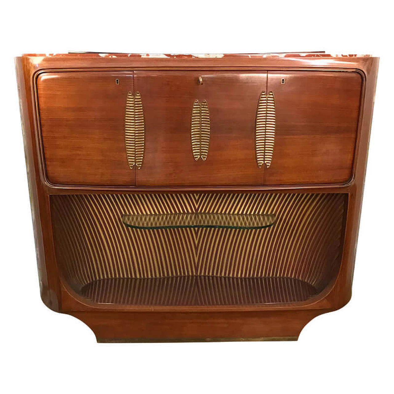 Oval bar cabinet by Vittorio Dassi for Mobili Cantù, Italy, 50s 1066323