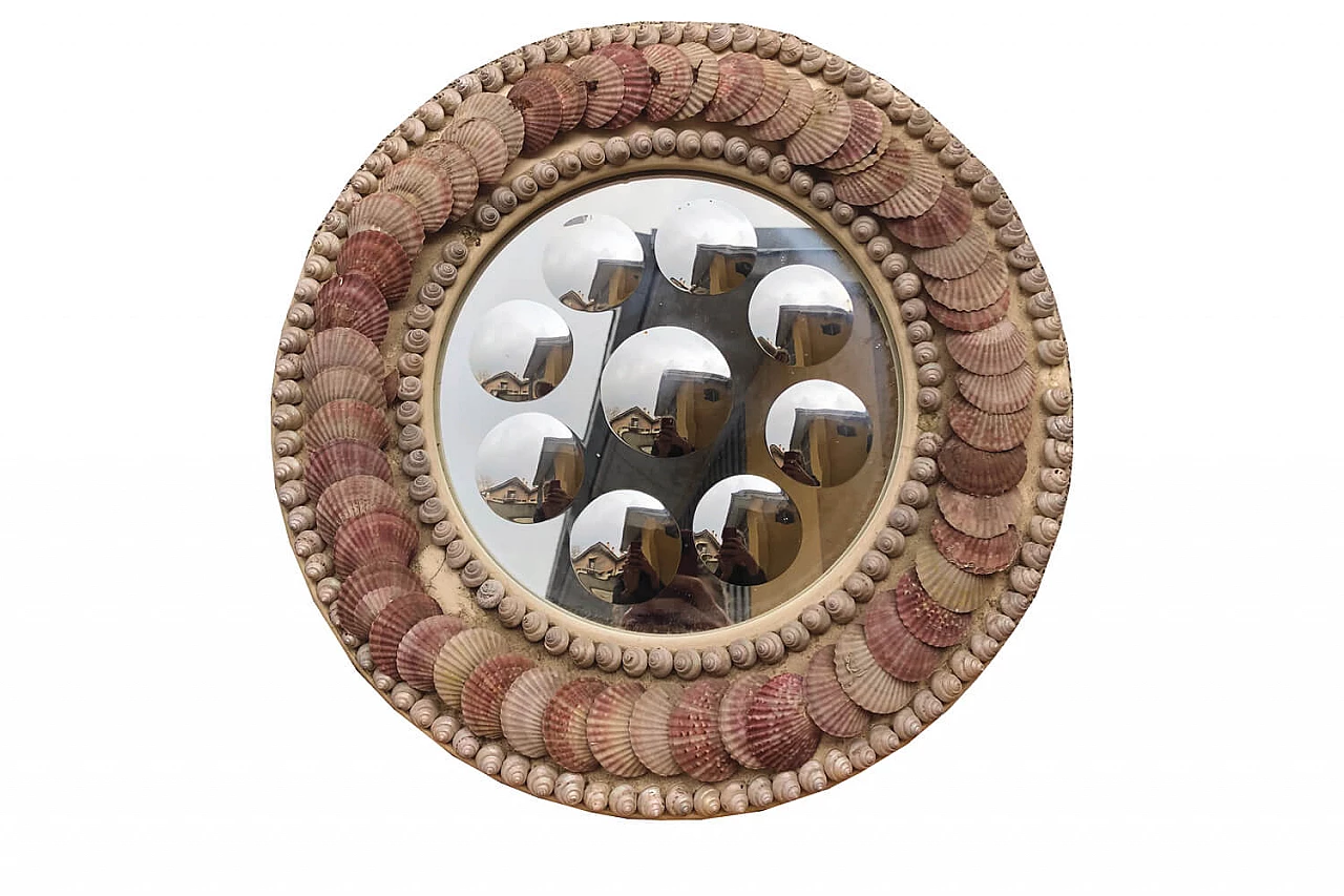 Optical mirror with frame by Piero Fornasetti, 1950s 1