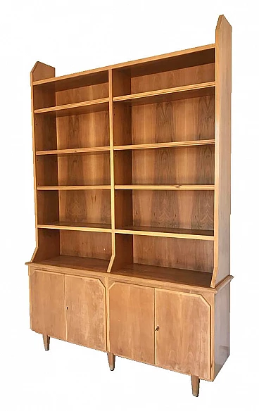 Wooden bookcase, Italian manufacture, '60s