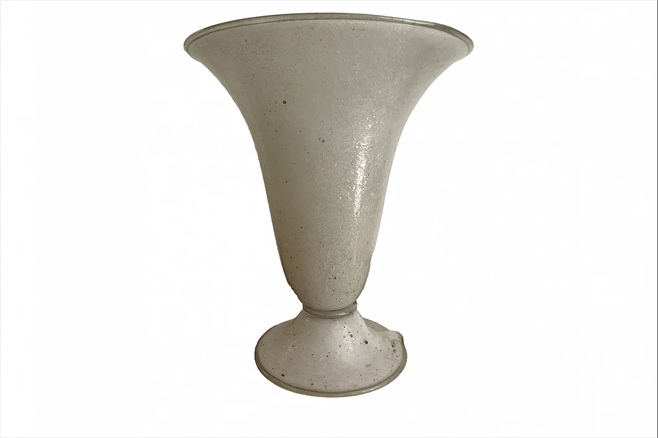 Matt glass table lamp attributable to Venini, Italy, 30s 1