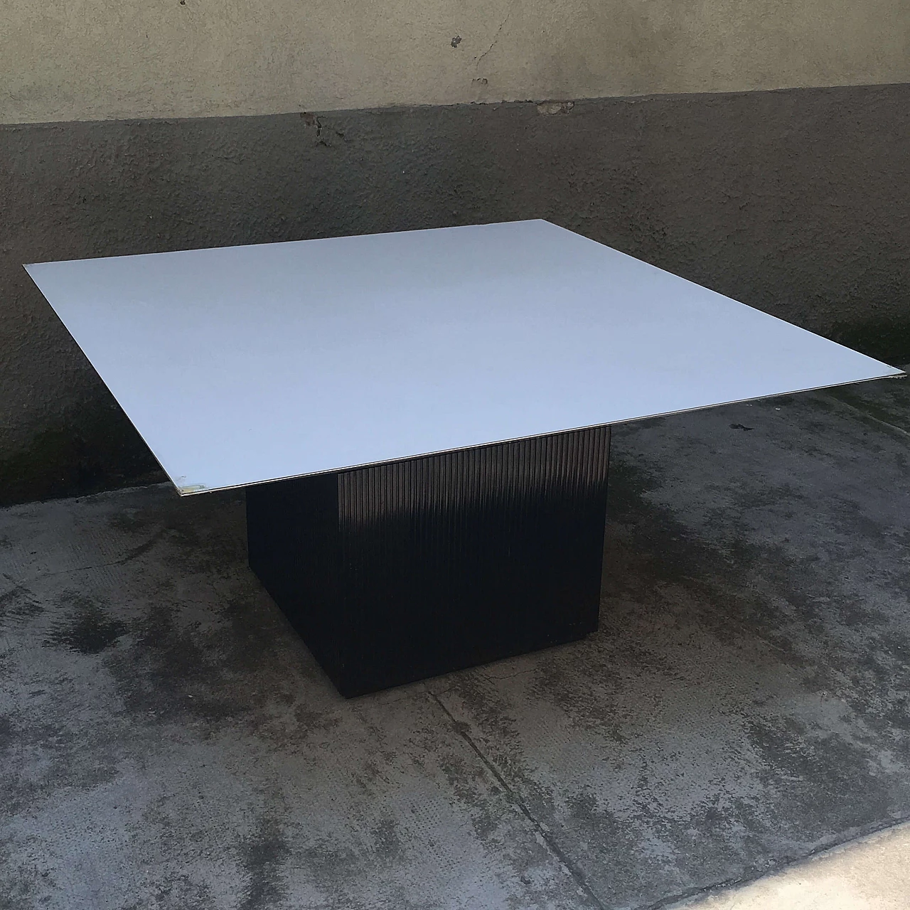 Very rare Park Avenue squared table by Sergio Asti for Knoll, Italy, 70s 1066588