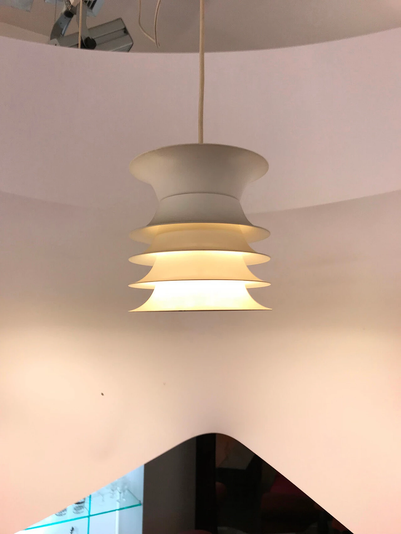 Lampada bianca stile danese "Tip Top Lamp", anni '70 1040410