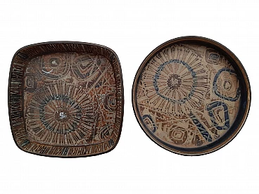 Pair of porcelain plates, Royal Copenhagen by Nils Thorsson, 60s