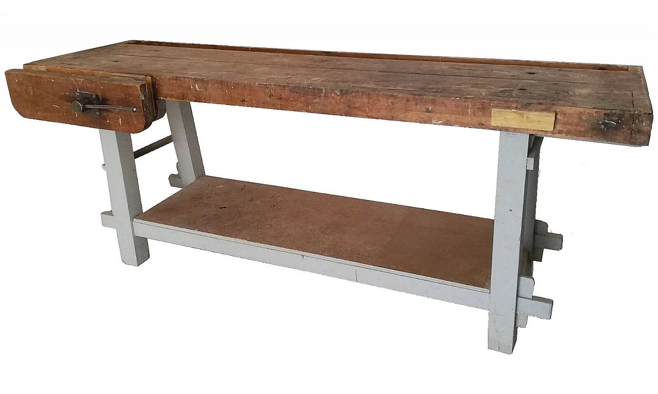 Grande tavolo da lavoro da falegname, in legno, primi del 900 1066916